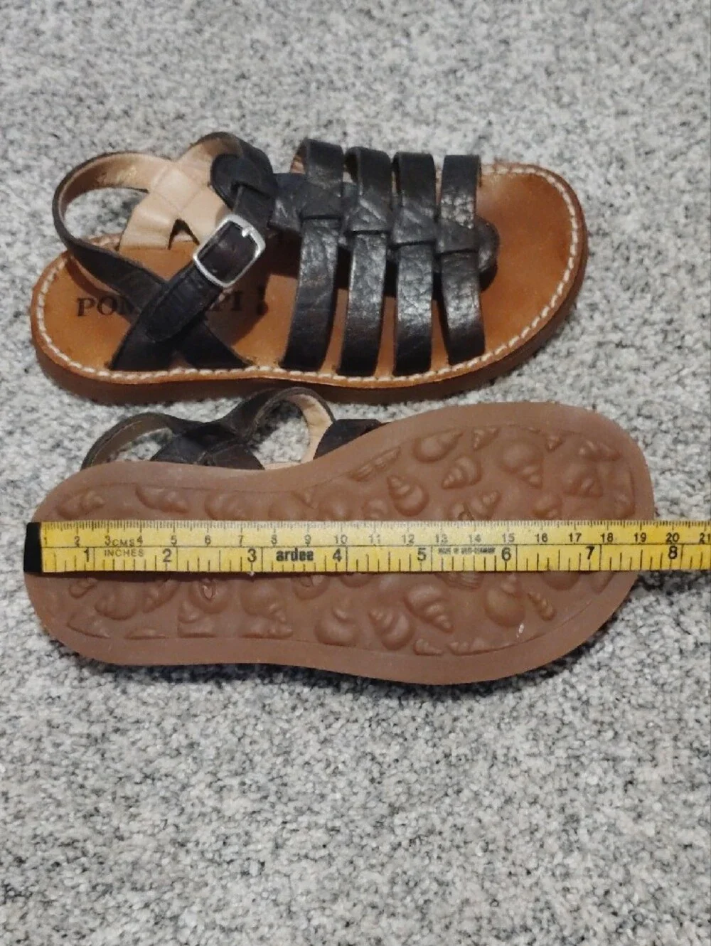 Pom D'Api Dark Brown Leather Fisherman Sandals